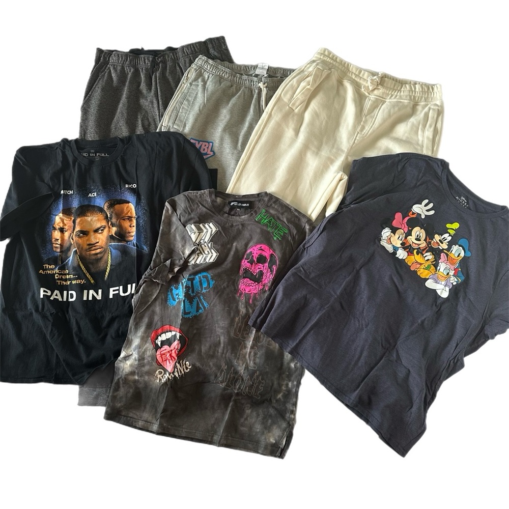 Men’s Graphic T-Shirts and Joggers Set